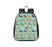 Zaino personalizzato del bambino del cavallo del fumetto mini zaino ragazzi/ragazze animale personalizzabile zaino asilo borse pre scuola materna 13 pollici, Multi