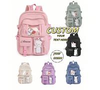 Zaino personalizzato, è possibile stampare il proprio nome personalizzato o messaggi di auguri per le vacanze. Crea il tuo zaino esclusivo. Di moda, casual, multifunzionale, dal design semplice e vers