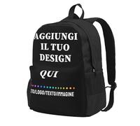 Zaino Personalizzato il tuo con Foto Testo - Backpack personalizzata per Ragazzi e Ragazze con Nome- Aggiungi la tua immagine divertente ideale per Regali