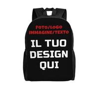 Zaino Personalizzato il tuo con Foto Testo - Backpack personalizzata per Ragazzi e Ragazze con Nome- Aggiungi la tua immagine divertente ideale per Regali