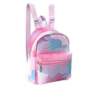 Zaino personalizzato per bambine mini zaini in pelle con fiocco carino piccola borsa per scuola materna prescolare, viola chiaro, 20x10x23cm