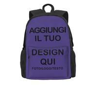 Zaino personalizzato per bambini e ragazzi - Aggiungi foto, testo, nome o logo - Leggero e pratico per scuola, viaggi e campeggio - Idea regalo perfetta per compleanno o laurea