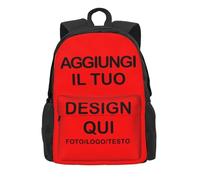 Zaino personalizzato per bambini e ragazzi - Aggiungi foto, testo, nome o logo - Leggero e pratico per scuola, viaggi e campeggio - Idea regalo perfetta per compleanno o laurea