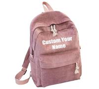 Zaino personalizzato per laptop con nome/testo ricamato, zaino da viaggio per borsa per laptop con nome o testo, Stile 1, Taglia unica, Casual