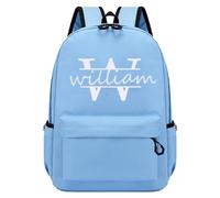 Zaino Personalizzato per Ragazzi e Ragazze per La Scuola, Zaino Personalizzato con Iniziale Monogramma e Nome, Zaino Impermeabile Ideale per Bambini, Regalo per Bambini Customised