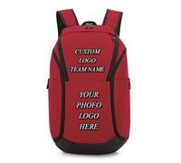 Zaino Personalizzato Squadra Di Calcio Personalizzare Stampa Logo Borsa Da Basket Pacchetto Di Formazione Di Grande Capacità Borsa Da Calcio Sportiva Fai Da Te Red,20x32x55cm