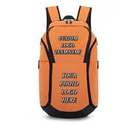 Zaino Personalizzato Squadra Di Calcio Personalizzare Stampa Logo Borsa Da Basket Pacchetto Di Formazione Di Grande Capacità Borsa Da Calcio Sportiva Fai Da Te Orange,20x32x55cm