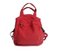 Zaino piccolo in tela per donna, stile vintage e bohémien, borsa da viaggio per esterni, zaino casual, stile grunge, hippie, Y2K, Rosso, Taglia unica, Zaini Daypack