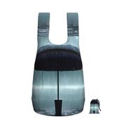 Zaino pieghevole con ombrello nero sotto la pioggia, 16 l, leggero, ripiegabile, per viaggi, zaino da trekking impermeabile con cerniera per uomo e donna