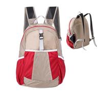 Zaino pieghevole da viaggio, leggero, pieghevole, 25 l, con grande capacità, leggero, compatto e impermeabile, facile da trasportare, per escursioni, campeggio e tutti i giorni, Colore: rosso, Siehe