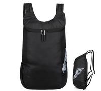 Zaino pieghevole da viaggio, leggero, pieghevole, con design impermeabile, zaino compatto per campeggio, ciclismo, avventure all'aria aperta, palestra, gite di un giorno e vacanze, Nero , Refer to