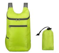 Zaino pieghevole portatile da 10 l, impermeabile, per escursionismo, design leggero, con borsa portaoggetti (verde)