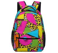 Zaino Pink Retro 80S 90S Zaino Da Scuola Resistente Zaini Trekking Daypack Per Outdoor Computer Viaggio