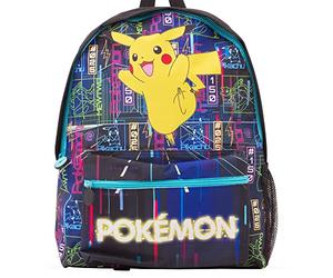 Zaino Pokémon grande con licenza Glow in The Dark | con Pikachu | Borsa per la scuola per ragazzi/e, bambini | il ritorno a scuola