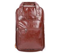 Zaino Porta Bacchette Borsa per Bacchette in PU Addensato Borsa Multifunzionale per Bacchette con Tracolla a Forma di S per Batteristi (Rosso brunastro)