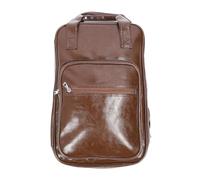 Zaino Porta Bacchette Borsa per Bacchette in PU Addensato Borsa Multifunzionale per Bacchette con Tracolla a Forma di S per Batteristi (BROWN)