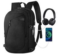 Zaino Porta PC Uomo, da Viaggio per Computer, con Caricatore USB, Jack Cuffie, Zaino Uomo Antifurto Impermeabile con Grande Capienza per Lavoro, Scuola, Viaggio d'affari (6618-15 pollici)
