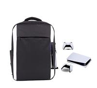 Zaino Portaoggetti Portatile Console di Gioco Multifunzione Borsa da Viaggio Zaino Portaoggetti Custodia Antiurto Zaino da Viaggio per PS5, Controller di Gioco, CD