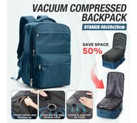 Zaino portatile con compressione a vuoto per viaggi e trasferte di lavoro, zaino per laptop di grande capacità per riporre i vestiti, risparmia il 50% di spazio con un solo pulsante a vuoto, leggero e