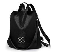 Zaino posteriore - Elegante borsa di sicurezza per pendolarismo | accesso con cerniera nascosta con custodia elettronica imbottita e finiture per campus, treni pendolari, uffici e aerei, Paillettes