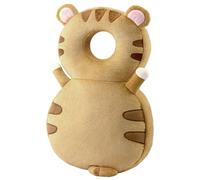 Zaino protettore per la testa del bambino, protettore per la testa regolabile sulla schiena del bambino con foro traspirante, simpatico cuscino di sicurezza tigre per gattonare e camminare.