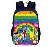 Zaino Rainbow Friends Asilo, Zaino Rainbow Friends, Zainetto Rainbow Friends, Zaino Rainbow Scuola Elementare, Amici Arcobaleno Cartone Animato Zaino Bambino, Regalo per Ragazzi Studenti (35*26*12CM)