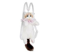 Zaino realistico a forma di gatto in peluche - Tracolla regolabile carino gatto borsa per donne e ragazze, borsa per la scuola, uso quotidiano e regali, Sciarpa, L