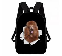 Zaino Red Standard Poodle Zainetto Trekkingzaini Grande Daypack Per Notebook Computer Viaggio