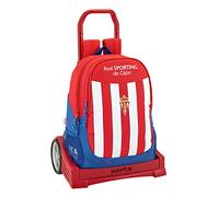 Zaino Schienale Ergonomico Real Sporting De Gijon Con Trolley Safta Evolution