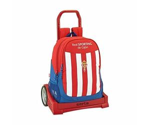 Zaino Schienale Ergonomico Real Sporting De Gijon Con Trolley Safta Evolution