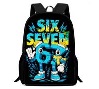 Zaino scolastico 67 Meme per bambini | Zaino Scolastico Nero Leggero Divertente Cool Graffiti Al Neon SIX SEVEN BRUH Ruba uno Zaino Brainrot Regali