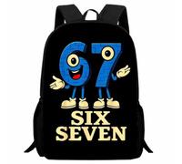 Zaino scolastico 67 Meme per bambini | Zaino Scolastico Nero Leggero Divertente Cool Graffiti Al Neon SIX SEVEN BRUH Ruba uno Zaino Brainrot Regali
