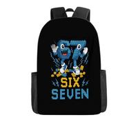 Zaino scolastico 67 Meme per bambini | Zaino Scolastico Nero Leggero Divertente Cool Graffiti Al Neon SIX SEVEN BRUH Ruba uno Zaino Brainrot Regali