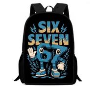 Zaino scolastico 67 Meme per bambini | Zaino Scolastico Nero Leggero Divertente Cool Graffiti Al Neon SIX SEVEN BRUH Ruba uno Zaino Brainrot Regali