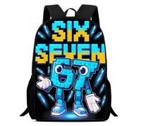Zaino scolastico 67 Meme per bambini | Zaino Scolastico Nero Leggero Divertente Cool Graffiti Al Neon SIX SEVEN BRUH Ruba uno Zaino Brainrot Regali