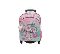 ZAINO SCOLASTICO CON RUOTE DAM Angel & Stitch zaino scolastico con trolley con tasca per Laptop