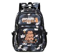 Zaino scolastico con stampa di cartoni animati per bambini, uno zaino alla moda e spazioso per alunni della scuola primaria, leggero e di stile,Black3