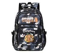 Zaino scolastico con stampa di cartoni animati per bambini, uno zaino alla moda e spazioso per alunni della scuola primaria, leggero e di stile,Black2