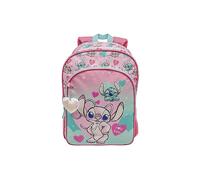 ZAINO SCOLASTICO DAM Angel & Stitch doppio scomparto con tasca per Laptop