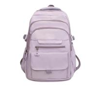 Zaino Scolastico Leggero Impermeabile Multi-tasche Per Studentesse,Lavanda | Cuciture rinforzate e tasca posteriore segreta per proteggere oggetti di valore ogni giorno