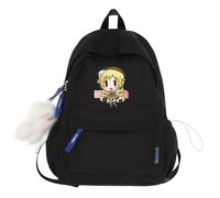 Zaino scolastico Magi Madoka Magica capiente Madoka Kaname Zaino grazioso zainetto da studente (con ciondolo a forma di orsacchiotto)