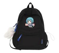 Zaino scolastico Magi Madoka Magica capiente Madoka Kaname Zaino grazioso zainetto da studente (con ciondolo a forma di orsacchiotto)