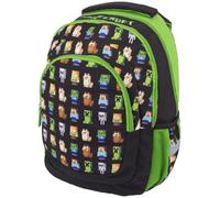 Zaino Minecraft, 39 x 28 x 15 cm, 3 scomparti, Multi Characters