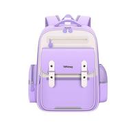 Zaino scolastico per bambini Cloud Glow in the Dark per ragazzi e ragazze dalla 1 alla 6 classe, zaino leggero con spallacci e cintura per ragazze dai 5 ai 17 anni (Purple, L)