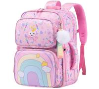 Zaino scolastico per bambini e ragazze, zaino per la scuola primaria arcobaleno borsa per libri zaino in nylon impermeabile zaino casual 5-12 anni