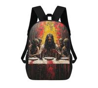 Zaino Scolastico Per Bambini Expressionist The Last Supper - Bold Contemporary Art Reinterpretation Zaino Alla Moda Per Adolescenti Zaino Casual Per Ragazzi E Ragazze Borsa Scolastica Per Adolescenti