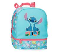 Zaino scolastico per bambini Joumma Disney Aloha Stitch, realizzato in poliestere, spallacci larghi e regolabili che si adattano, tasca frontale.