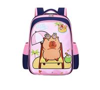 Zaino scolastico per bambini, zaino scolastico per bambini Capybara, zaino scolastico impermeabile per cartoni animati fresco e carino, tre misure tra cui scegliere,Rosa,Medium