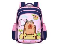 Zaino scolastico per bambini, zaino scolastico per bambini Capybara, zaino scolastico impermeabile per cartoni animati fresco e carino, tre misure tra cui scegliere,Rosa,Large