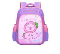 Zaino scolastico per bambini, zaino scolastico per bambini Capybara, zaino scolastico impermeabile per cartoni animati fresco e carino, tre misure tra cui scegliere,Viola,Large